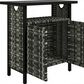 Hearth and Haven Patio Bar Table with Cabinet in Mixed Gray, , large
