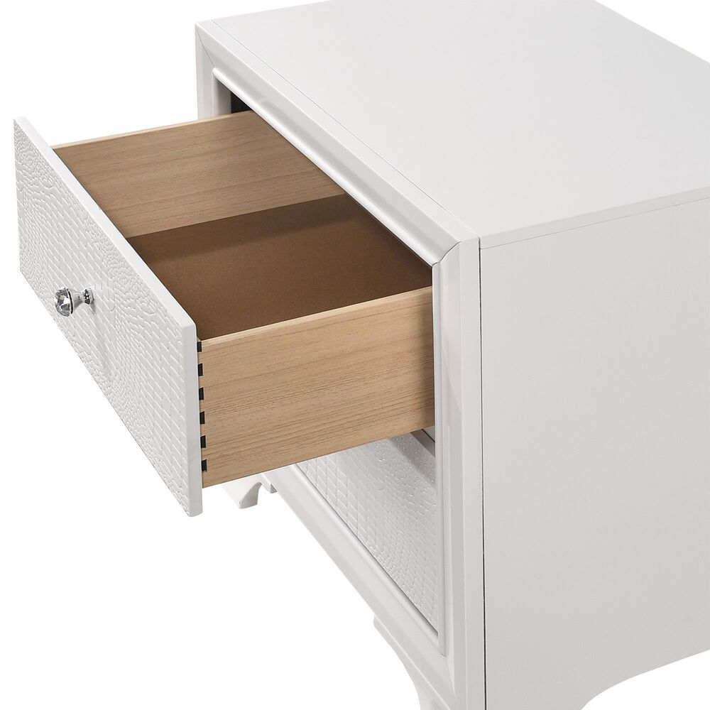 Crown Mark Lyssa 2-Drawer Nightstand in Frost, , large