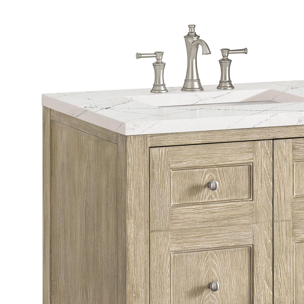 James Martin Vanities Breckenridge 30&quot; Single Vanity in Whitewashed Oak with 3 cm Ethereal Noctis Quartz Top, , large