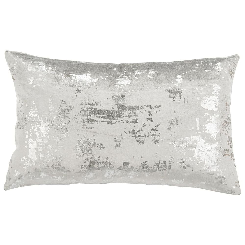 Safavieh Edmee Metallic Pillow in Light Grey/Silver, , large