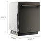 KitchenAid 24" Max Jets Third Rack Dishwasher with Advanced ProDry System, Bar Handle and Ultra-bright LED Lighting in Black Ore, , large