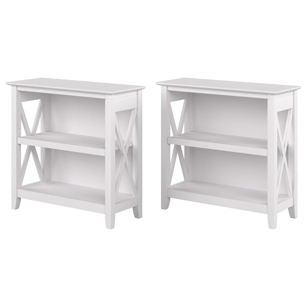 Bush Key West 2-Shelf Bookcase in Pure White Oak (Set of 2), , large