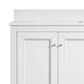 37B Claudine 30" Single Bathroom Vanity in Bright White with Glossy White Composite Stone Top and Backsplash, , large
