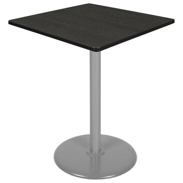 Regency Global Sourcing Cain 36" Adjustable Square Table with Round Base in Ash Grey and Grey - Table Only, , large