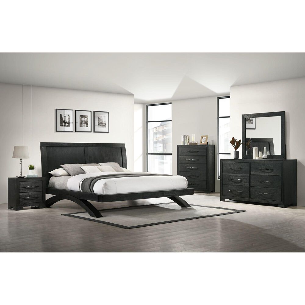 Mayberry Hill Allan Full Platform Bed in Black, , large