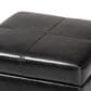 Baxton Studio Leather Cube Storage Ottoman in Black, , large