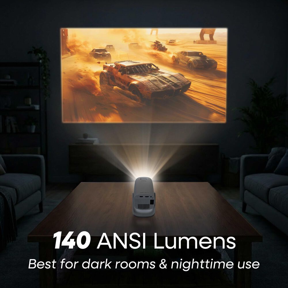 Element Roku 720P HD Mini Smart Projector in White, , large