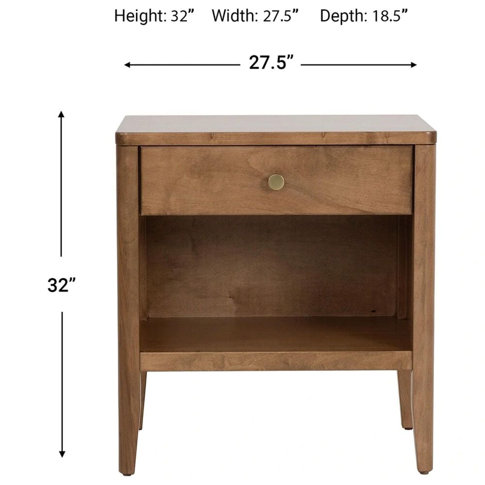 Archbold Furniture Warren 3-Piece King Platform Bedroom Set with Two Nightstands in Harvest, , large
