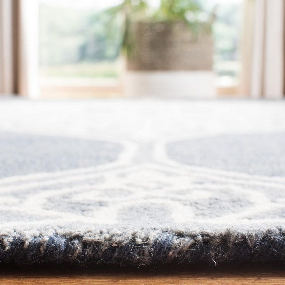 Safavieh Micro-Loop 2&#39;3&quot; x 7&#39; Grey and Navy Runner, , large