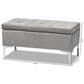 Baxton Studio Mabel Storage Ottoman in Grey, , large