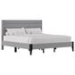 Richlands Furniture Maryhill King Platform Bed with Light Gray Upholstery in Black, , large