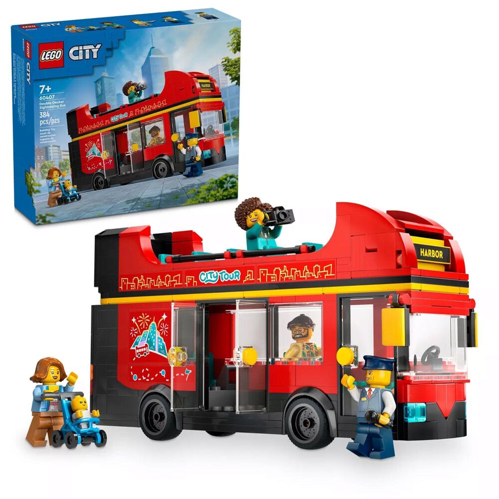 LEGO City Red Double-Decker Sightseeing Bus, , large
