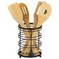 Home Basics Cutlery Holder with Mesh Bottom in Black, , large