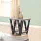 Pacific Landing Higgins V-Shaped End Table in Black and Antique Grey, , large