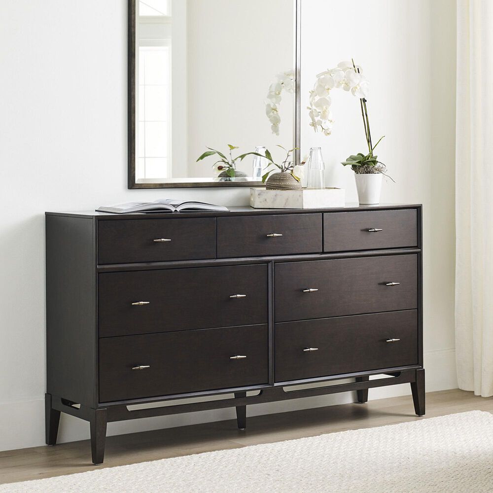 Riva Ridge Sutton 7-Drawer Dresser and Mirror in French Roast, , large