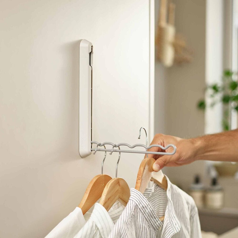 Joseph Joseph Orderly Retractable Hanging Rail in Ecru, , large