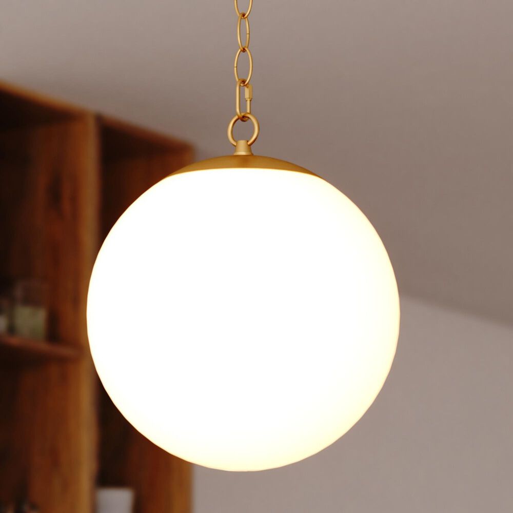 Vaxcel International Co. Ltd. Linden 1-Light Pendant in Muted Brass, , large