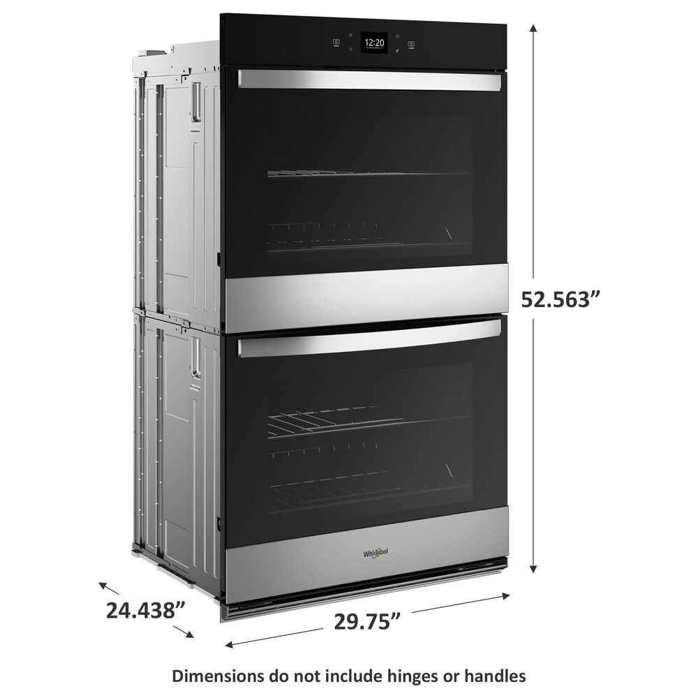 Whirlpool 30&quot; Smart Built-In Electric Convection Double Wall Oven with Air Fry in Fingerprint Resistant Stainless Steel, , large