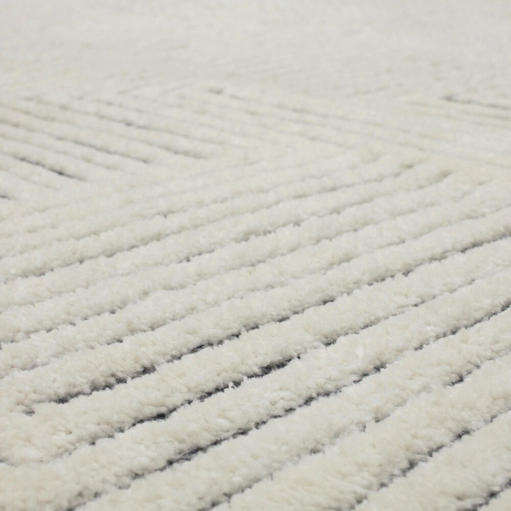 Drew and Jonathan Home Sirocco Algiers 6&#39; x 9&#39; Black and White Area Rug, , large