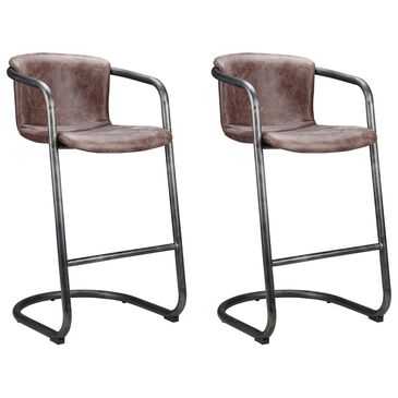 Moe"s Home Collection Freeman Bar Stool in Light Brown SET OF TWO, , large