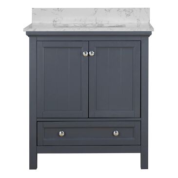 Aurafina Cunningham 30" Vanity with Top and Sink in Harbor Blue, , large