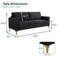 Lifestyle Solutions Mercer Stationary Sofa in Black, , large