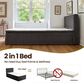 HOMLUX Plush Twin Mattress with Grey Headboard, , large