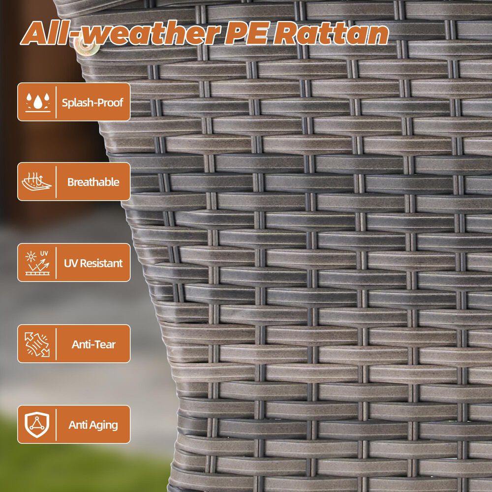 HOMLUX 7-Piece Patio Conversation Set in Gray, , large