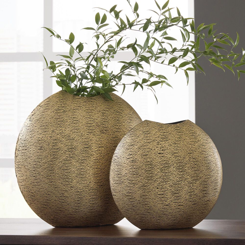 Ashley Iansboro 15&quot; Vase in Antique Gold, , large