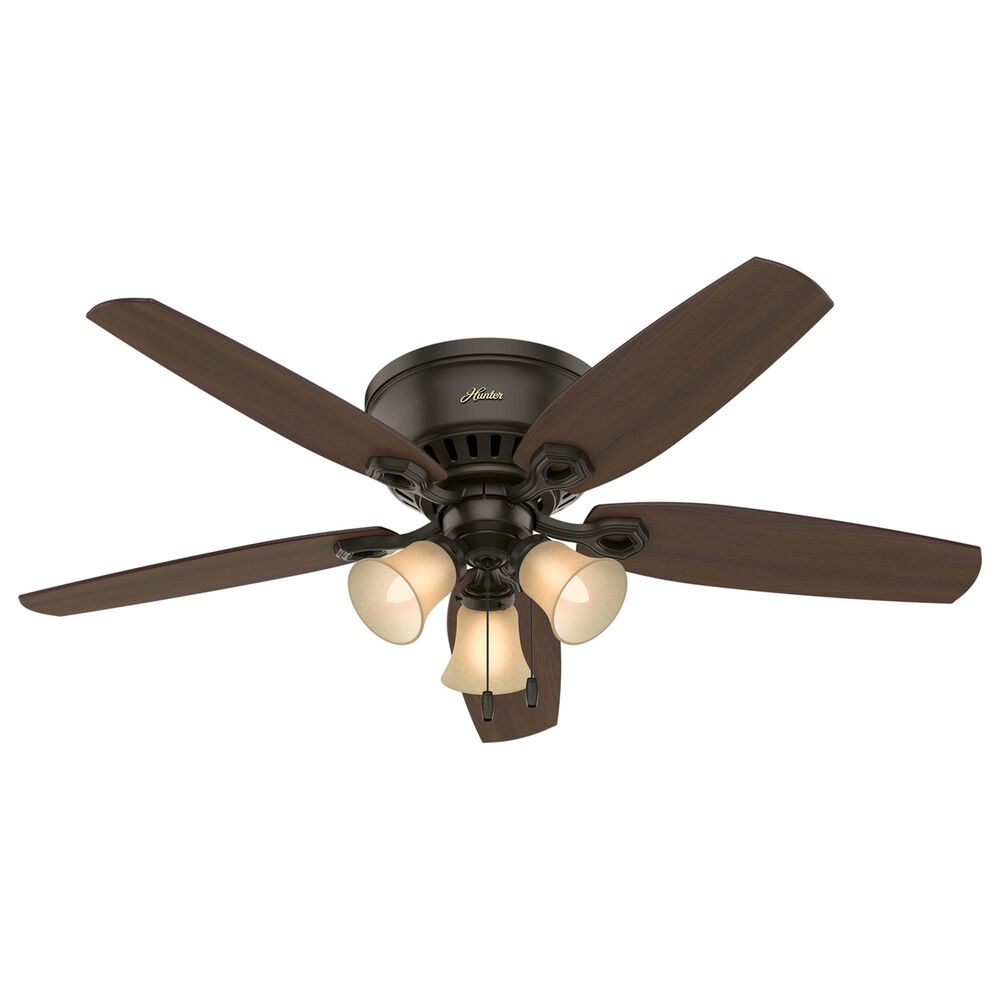 Hunter Builder Low Profile 52" Ceiling Fan with Lights in New Bronze, , large