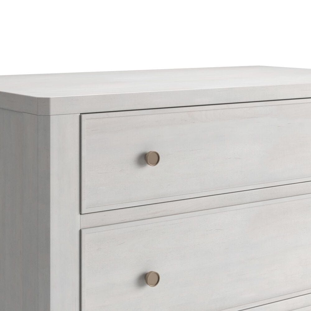 Vantage Mezzanine Queen Upholstered Wingback Bed with 2 Nightstands in Dove Gray, , large