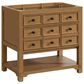 James Martin Vanities Malibu 36" Single Bathroom Vanity in Amber Birch with 3 cm Carrara White Marble Top and Rectangular Sink, , large
