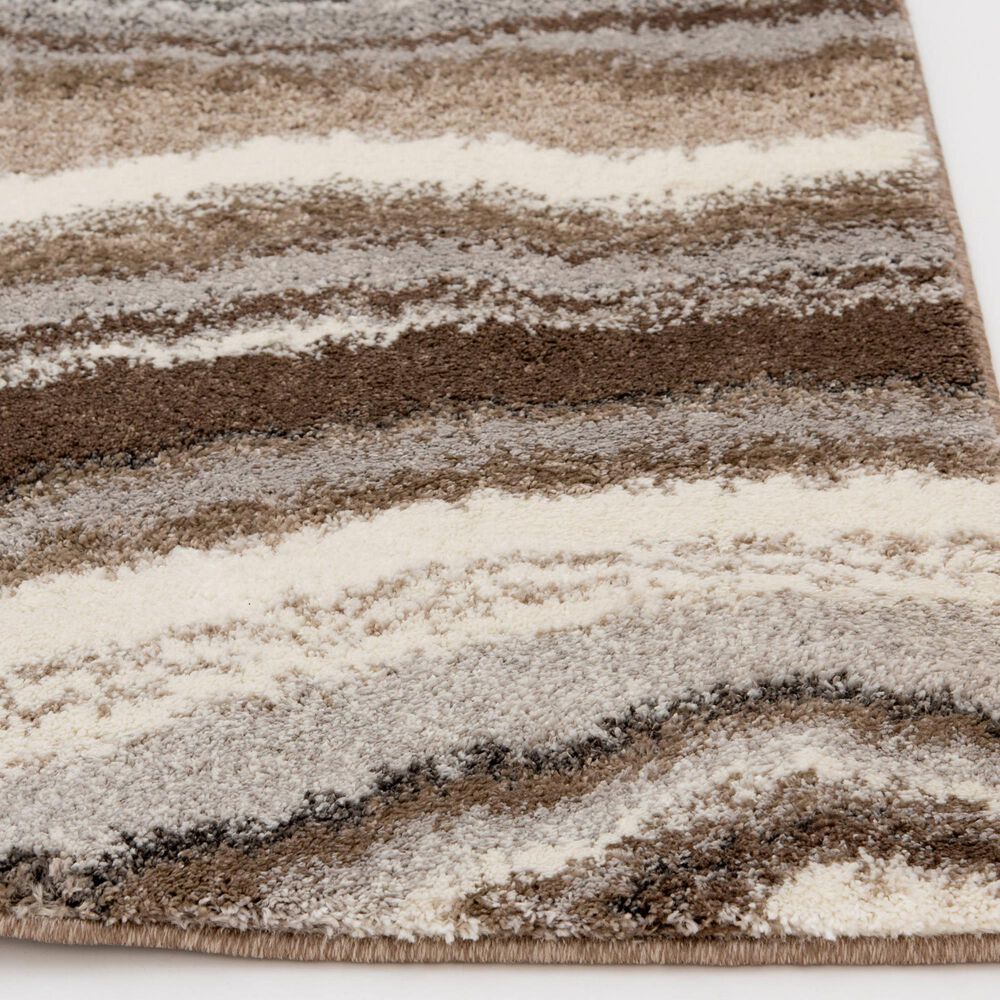 Central Oriental Structures Torrent Arette 5&#39; x 7&#39;6&quot; Cloud and Multicolor Area Rug, , large