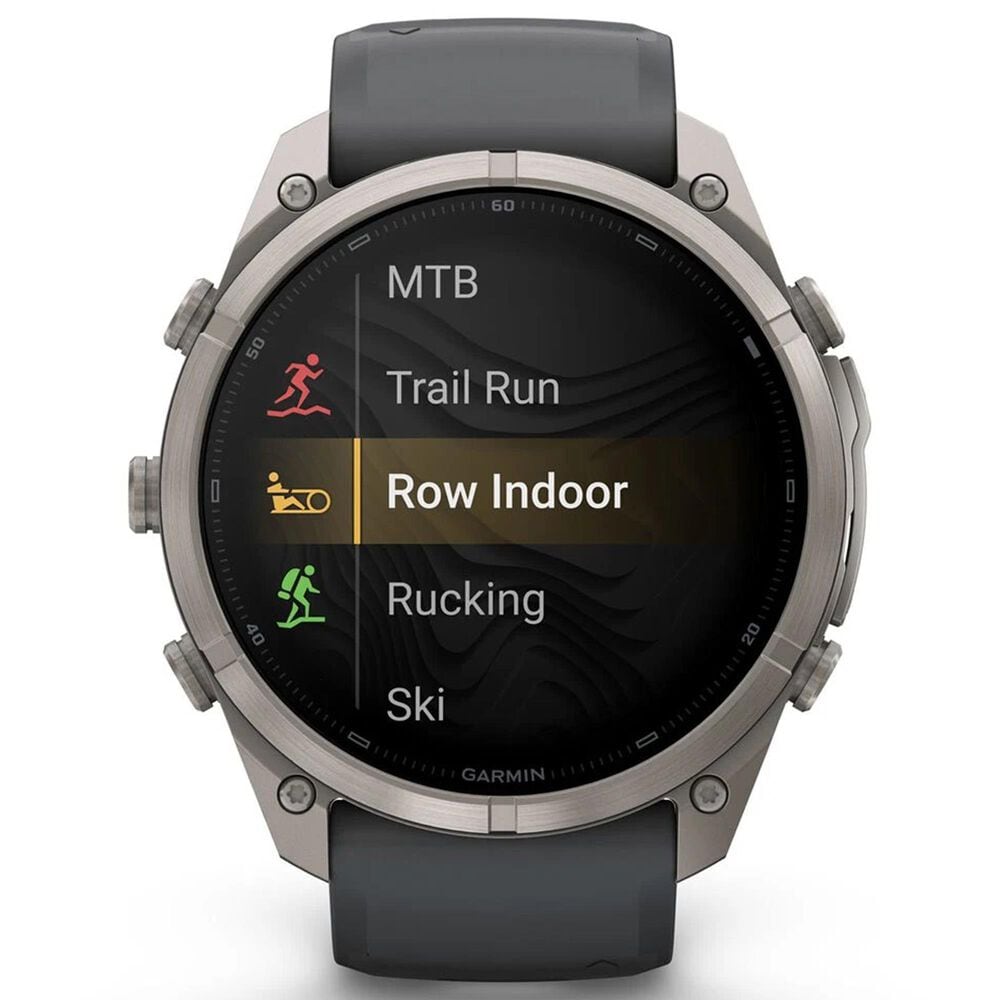 Garmin fenix 9 Pro inReach Smartwatch 51mm Titanium with Graphite and Black Silicone Band, , large