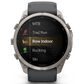 Garmin fenix 9 Pro inReach Smartwatch 51mm Titanium with Graphite and Black Silicone Band, , large