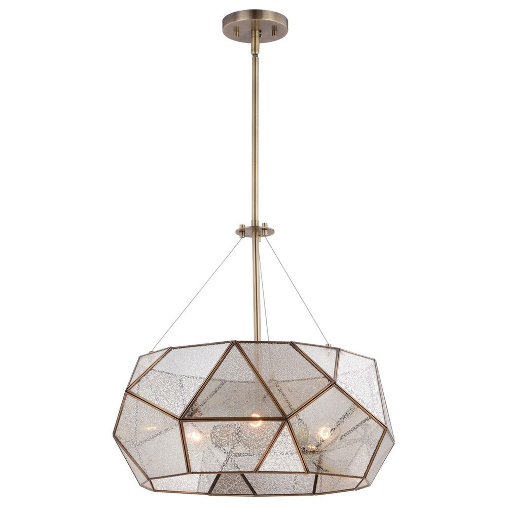 Vaxcel Euclid 3-Light Pendant in Aged Brass, , large