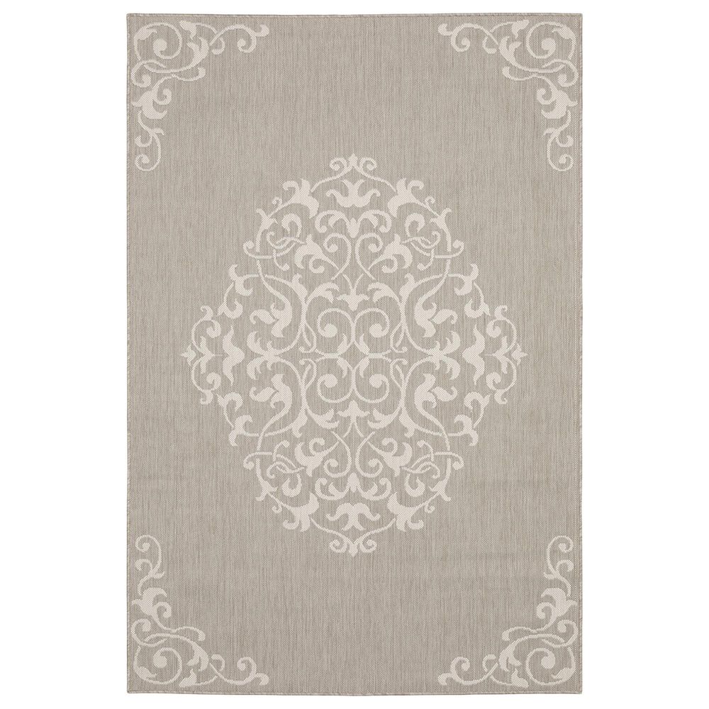 Oriental Weavers Portofino 6649W 6"7" x 9"2" Gray Area Performance Rug, , large