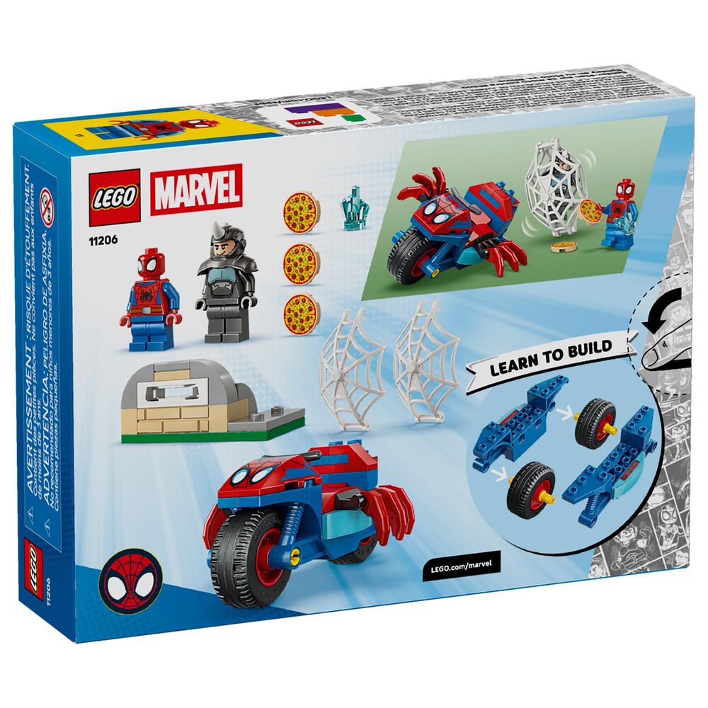 LEGO Marvel Spidey on His Motorcycle vs. Rhino Building Set, , large