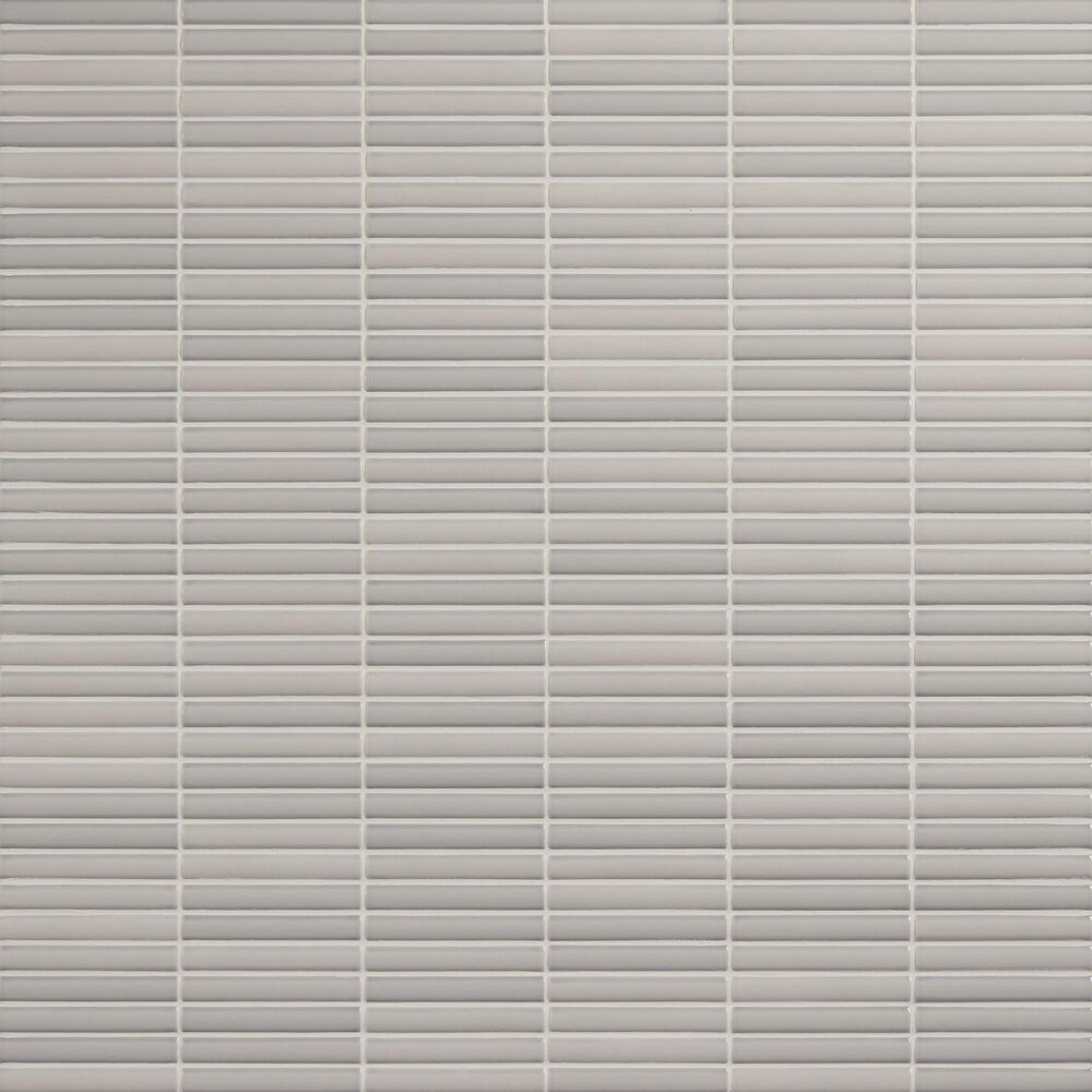 Dal-Tile Artefino Vintage Smokey Gray 1&quot; x 6&quot; Pencil Fluted on 11&quot; x 12&quot; Porcelain Mosaic Sheet, , large