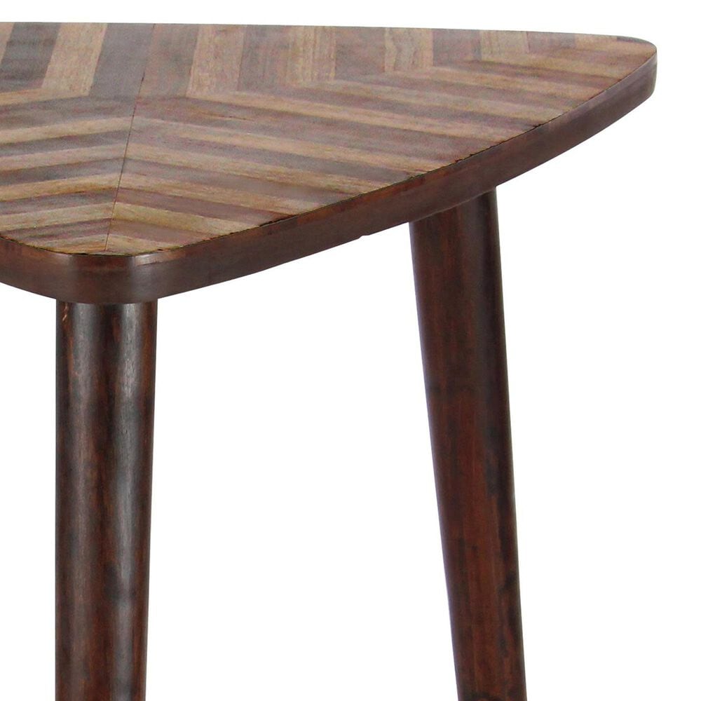 Maple and Jade Triangle End Table in Brown, , large
