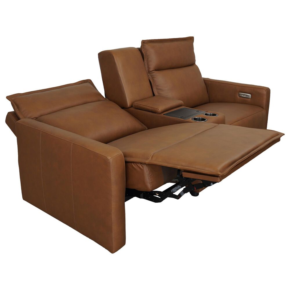 Aurora Furnishings Malta Power Zero Gravity Reclining Loveseat with Vibration in Bourbon, , large