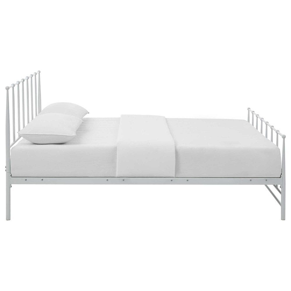 Modway Estate Queen Platform Bed in White, , large