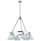 Golden Lighting Orwell 6-Light Chandelier with Dusky Blue Shade in Chrome, , large