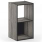 HOMLUX 2-Cube Open Shelf Bookshelf in French Oak, , large