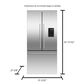 Fisher & Paykel 17.0 Cu. Ft. 3-Door French Door Refrigerator with Ice and Water in Stainless Steel, , large