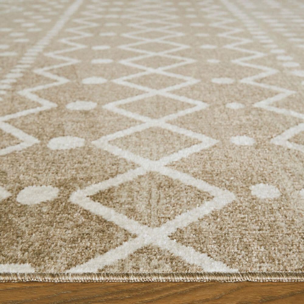 Ashley Bunchly 4&#39;11&quot; x 7&#39;2&quot; Tan, Brown and Cream Area Rug, , large