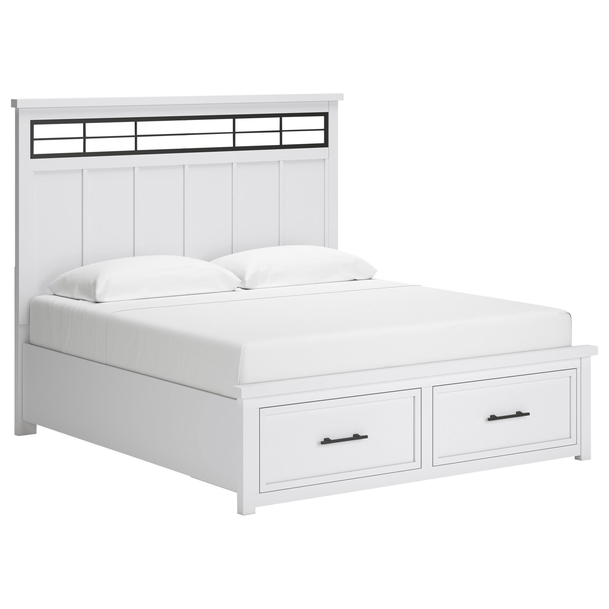 Ashley 5-Piece King Bedroom Set in White and Natural