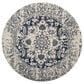 Safavieh Madison MAD603D 11" Round Cream and Navy Area Rug, , large