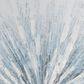 Maple and Jade 39" x 39" Canvas Starburst Radial Wall Art with Silver Frame in White, Blue and Gray, , large