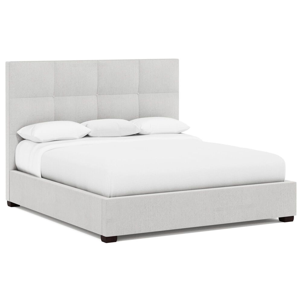 Bernhardt Derrick King Upholstered Panel Bed in White and Cream, , large